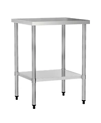Streamdale Furniture 24'' x 24'' 18-Gauge Stainless Steel Commercial Work Table
