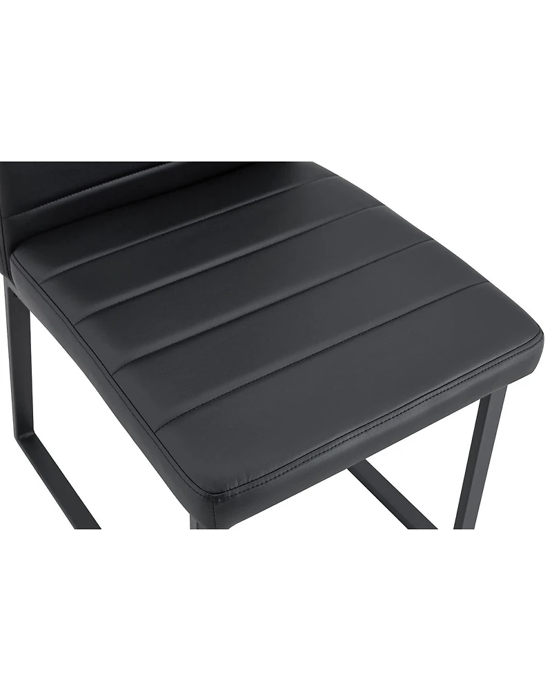 Streamdale Furniture -Pack Premium Pu Office/Dining Chairs with Sturdy Iron Legs