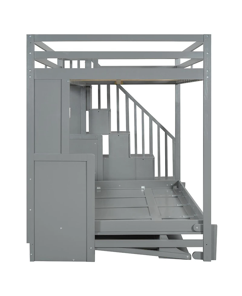 Streamdale Furniture Murphy Bed with Hydraulic Lift and Desk Design