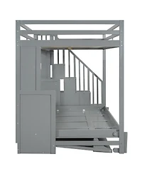 Streamdale Furniture Murphy Bed with Hydraulic Lift and Desk Design