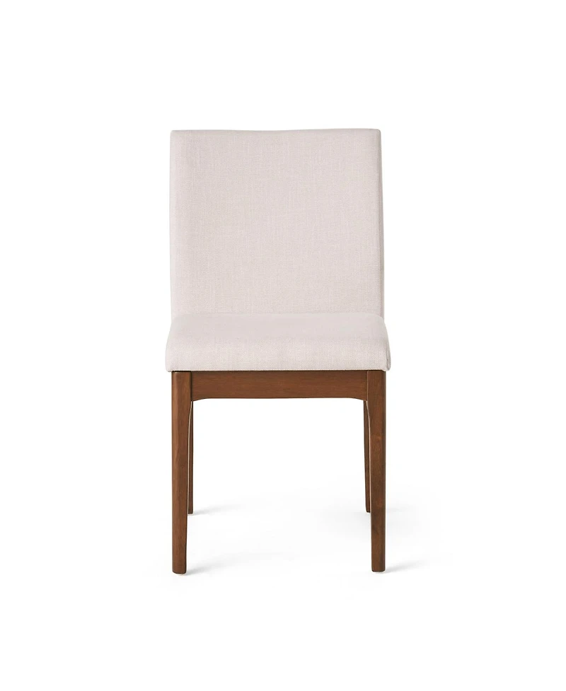 Streamdale Furniture Set of 2 Contemporary Upholstered Dining Chairs Walnut
