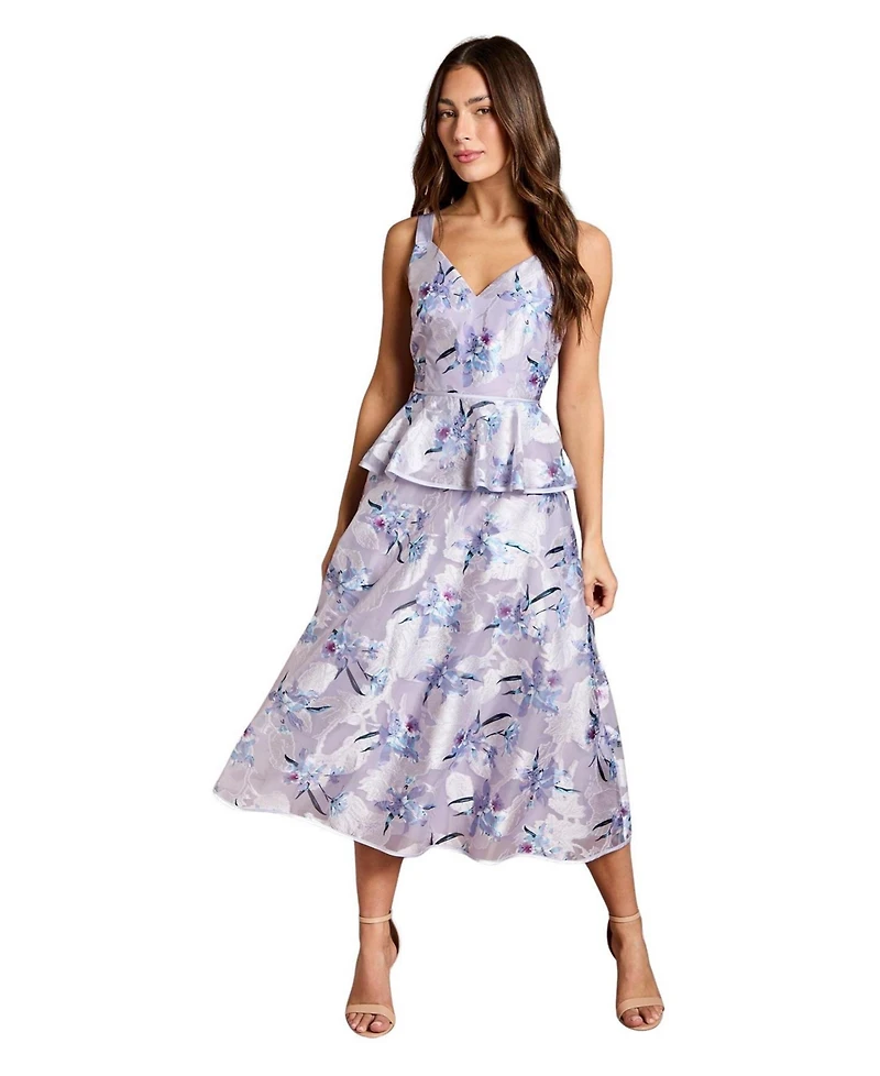Coast Women's Satin Jacquard Midi Dress