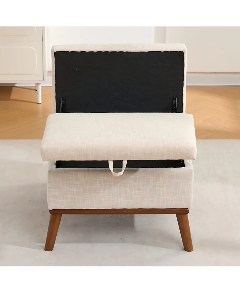 Streamdale Furniture 31'' Mid-Century Modern Lift-Top Storage Ottoman