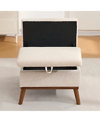 Streamdale Furniture 31'' Mid-Century Modern Lift-Top Storage Ottoman