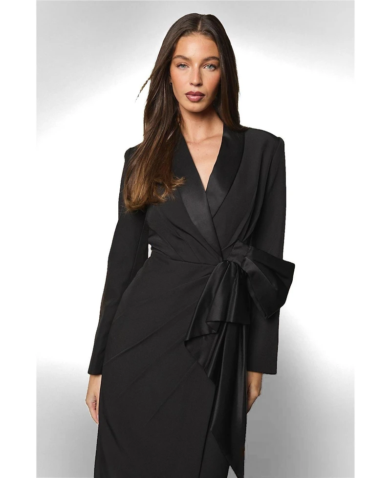 Coast Women's Muse Bow Front Satin Maxi Dress