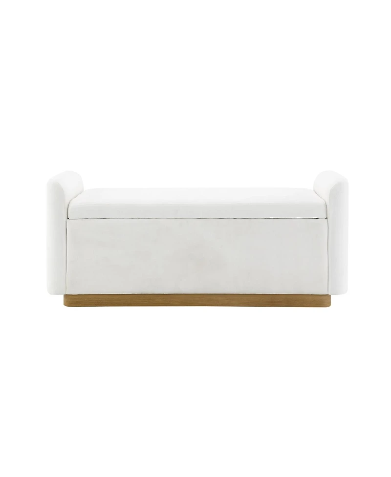 Streamdale Furniture 49'' Upholstered Storage Bench with Gold Metal Base