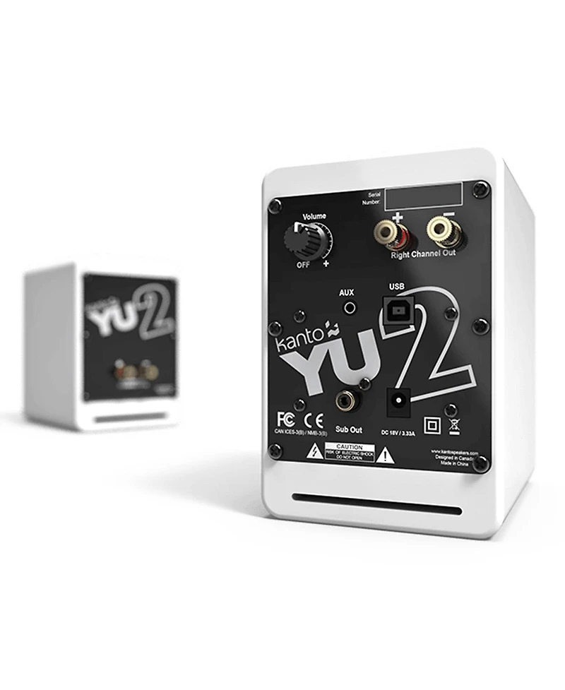 Kanto YU2 Powered Desktop Speakers, Drivers, Silk Dome Tweeter, Usb Dac, 50W Rms, Pair