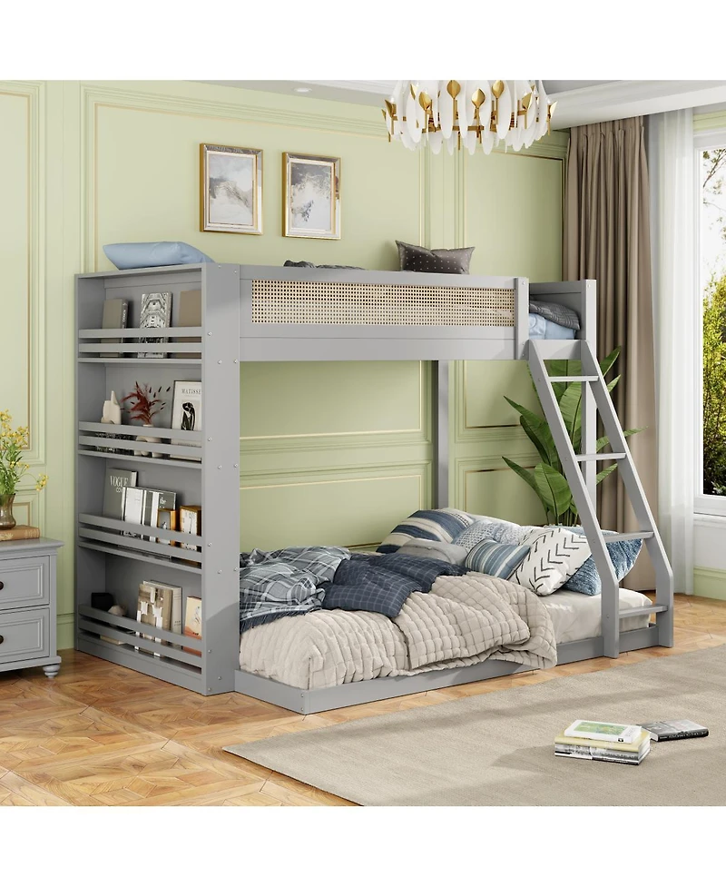 Streamdale Bunk Bed with Shelf and Led