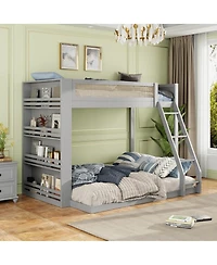Streamdale Bunk Bed with Shelf and Led