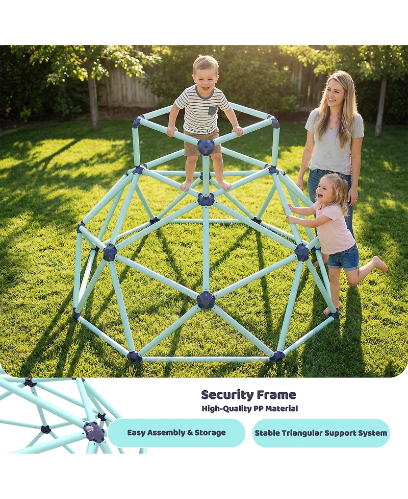 Zeny Geometric Climbing Dome – Sturdy, Strong Load Capacity, Easy Assembly, Portable, and Versatile for Indoor and Outdoor Use, for Kids
