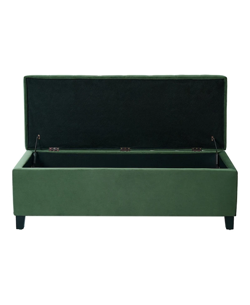 Streamdale Furniture Upholstered Storage Ottoman Bench 300lbs Capacity