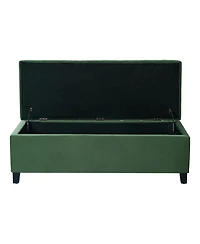 Streamdale Furniture Upholstered Storage Ottoman Bench 300lbs Capacity