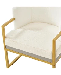 Streamdale Furniture Modern Upholstered Accent Chair with Metal Frame