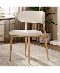 Streamdale Furniture Set of 4 Modern Upholstered Metal Dining Chairs
