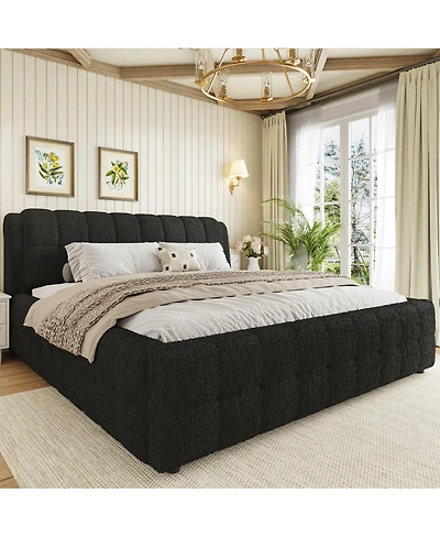 Streamdale Furniture King Size Upholstered Platform Bed