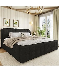 Streamdale Furniture King Size Upholstered Platform Bed