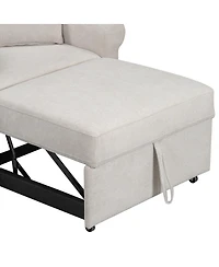 Streamdale Furniture Chenille 3-in-1 Convertible Sleeper Chair with Adjustable Backrest