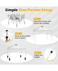 Sugift 10 x 10 Feet Commercial Pop Up Canopy Tent with One-Hand Center Lock