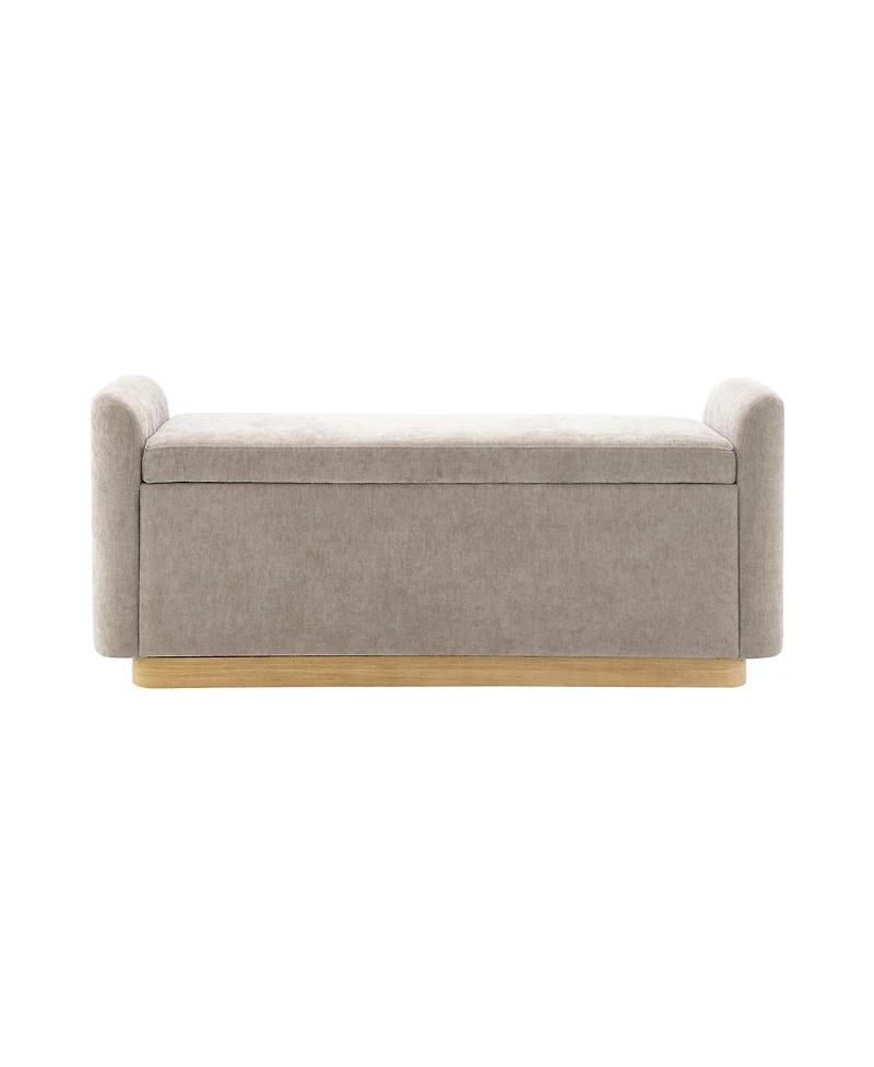 Streamdale Furniture 49'' Upholstered Storage Bench with Gold Metal Base