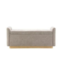 Streamdale Furniture 49'' Upholstered Storage Bench with Gold Metal Base