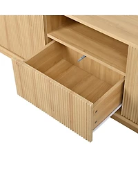 Streamdale Furniture 78.7'' Tv Stand with Sliding Storage Drawer and Open Shelves for 70''-75'' TVs