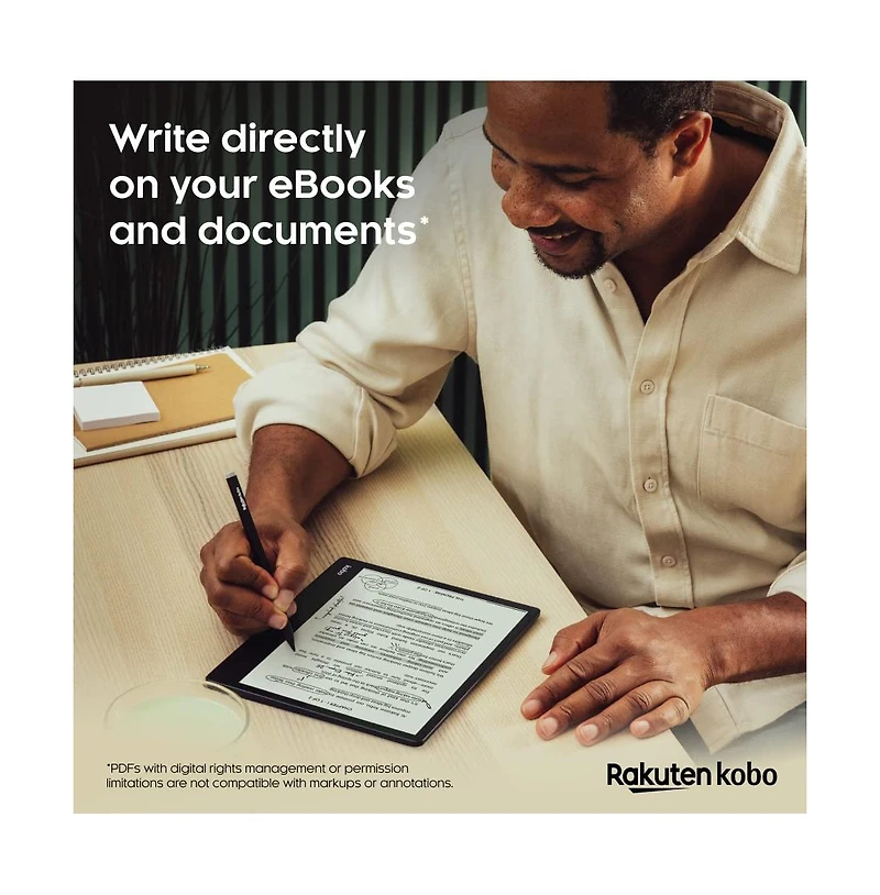 Kobo Elipsa 2E eReader | 10.3" Glare-Free Touchscreen with ComfortLight Pro | Includes Kobo Stylus 2 | Carta E Ink Technology | 32GB of Storage