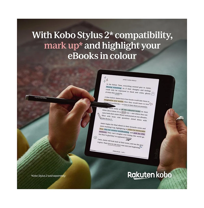Kobo Libra Colour 7" 32GB E-Reader with SleepCover Case Bundle