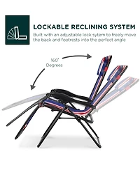 Aofar Zero Gravity Chair Folding Lounge Recliner Cup Holder Tray.