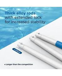 Xdovet Pool Skimmer Net Aluminum Pole Fine Mesh Debris Removal