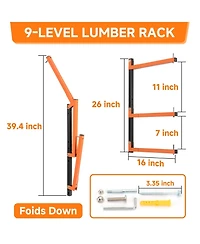 Xdovet Lumber Rack Wall Mount Wood Storage Organizer Metal Shelving Indoor Outdoor