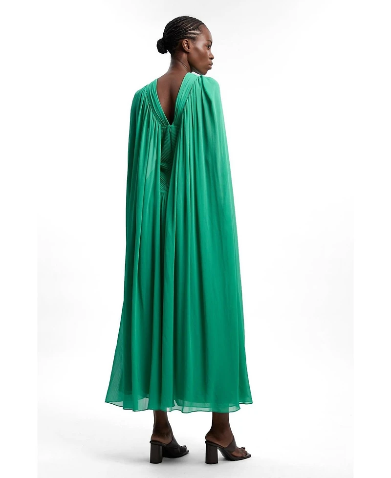 Karen Millen Women's Halter Cape Maxi Dress