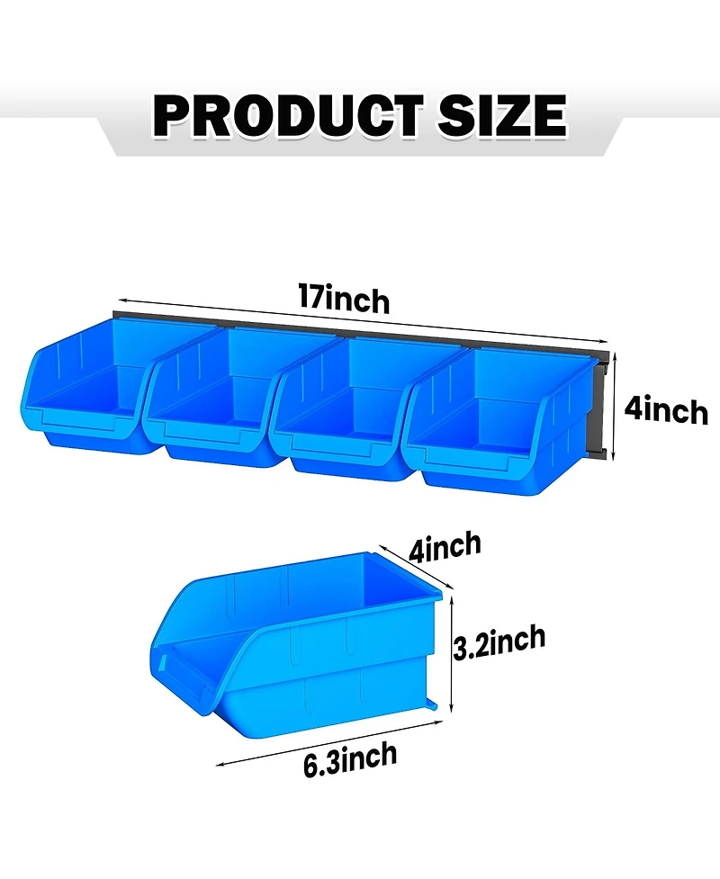 Xdovet Wall Mounted Plastic Hardware Organizer Storage System