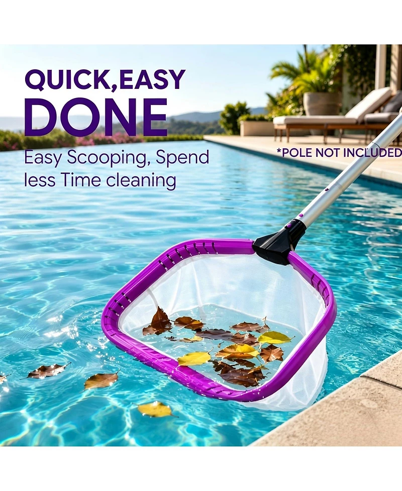 Xdovet Pool Skimmer Net Heavy Duty Deep Mesh Leaf Rake Aluminum Frame