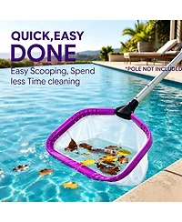 Xdovet Pool Skimmer Net Heavy Duty Deep Mesh Leaf Rake Aluminum Frame