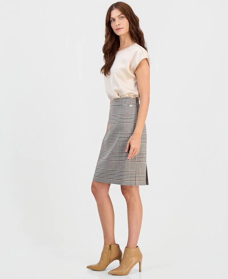 Tahari Asl Women's Plaid Pencil Skirt