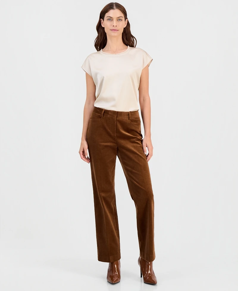 Tahari Asl Women's Corduroy Flare Pants
