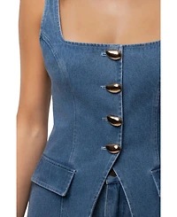 Jluxlabel Women's Step Forward Denim Top