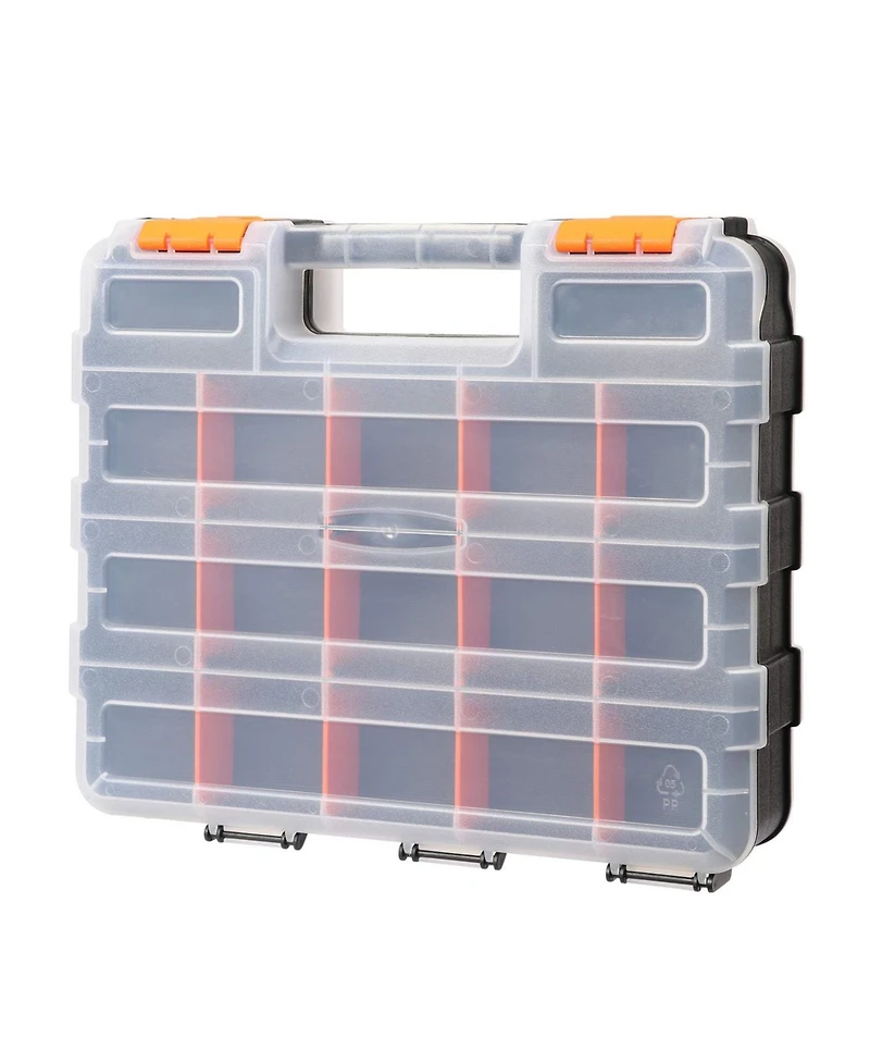 Xdovet Double Side Hardware Organizer Removable Dividers Small Parts Storage Box