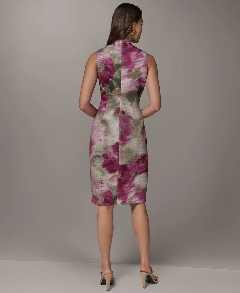 Donna Karan New York Women's Floral Sheath Hardware Dress
