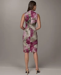 Donna Karan New York Women's Floral Sheath Hardware Dress