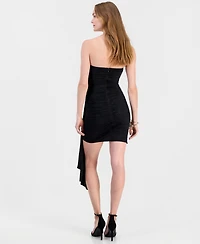 Lulus Women's Manhattan Rhinestone Strapless Mini Dress