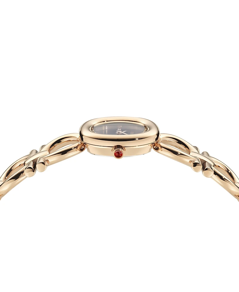Ferragamo Women's Double Gancini Ip Rose Gold Stainless Steel Bracelet Watch 25mm