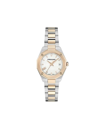 Ferragamo Women's Edge Two-Tone Stainless Steel Bracelet Watch 28mm