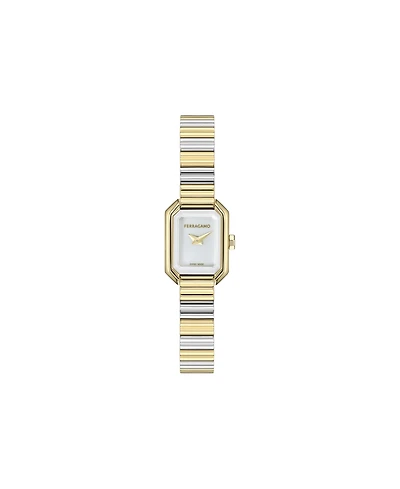 Ferragamo Women's Crystal Petite Two-Tone Stainless Steel Bracelet Watch 15mm x 20mm