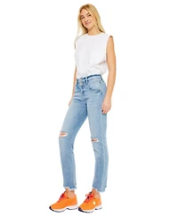 KanCan Women's Clover High Rise Slim Straight Jeans