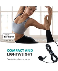Movo Usb-c Wired Omnidirectional Lavalier Clip On Microphone for iPhone 15