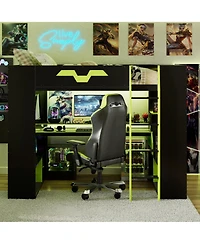 Streamdale Furniture Loft Bed with Power, Usb-c, Cable Mgmt, Rgb