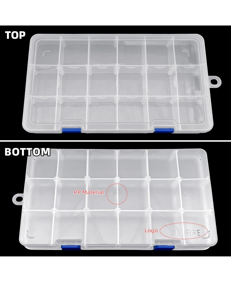 Xdovet Plastic Organizer Box Adjustable Divider Removable Grid Storage