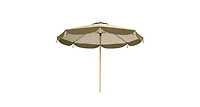 Clihome Outdoor Umbrella with Crank, Patio Umbrella, 8 Ribs, Push Button Tilt