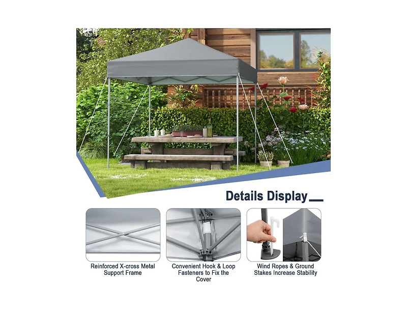 Boyel Living 6.6 x 6.6 Feet Outdoor Pop-up Canopy Tent with Upf 50+ Sun Protection